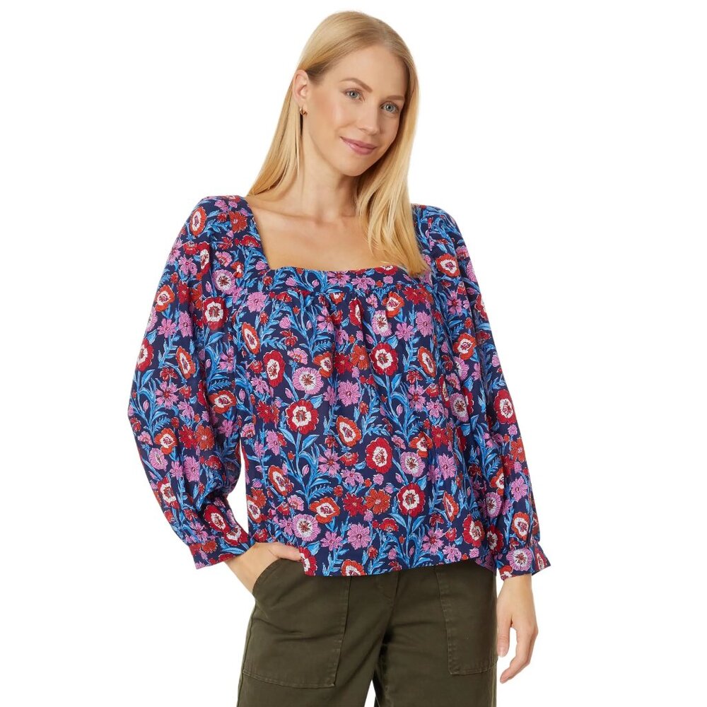 Vineyard Vines Tisbury Floral Square Neck Top - XXL